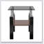 Ensemble de 2 tables basses et tables de bout modernes en verre trempé, durables et élégantes avec couche de panneau de fibres à densité moyenne pour un rangement supplémentaire-2032284838-2032284839