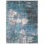 Abstract Area Rug in Turquoise/Gray/Ivory-90304538