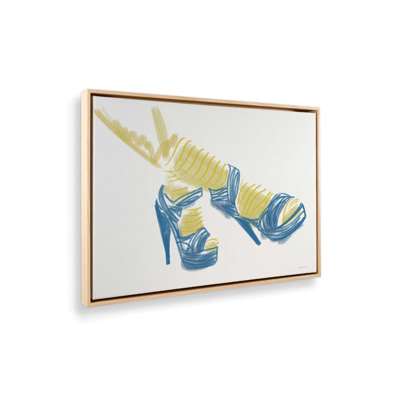 «Stripey» par Kamdon Kreations, reproduction d'art, L 16 po x H 12 po, Tanné, Toile avec cadre