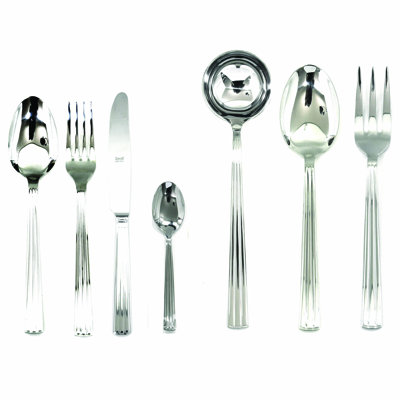 Ensemble de couverts Sole avec couteaux H / H - 51 pièces - Acier inoxydable