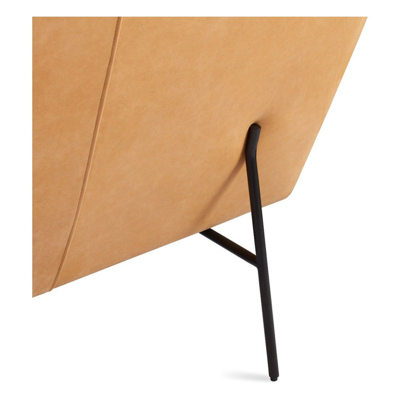 Dandy Leather Lounge Chair, Camel Leather