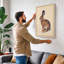Brown Hare in Profile Botanical - Wrapped Canvas-1486250026-1486250027
