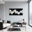 Vagues sculpturales blanches sur fond noir-1570181684