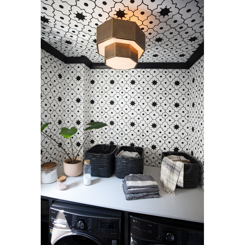 Facet Five-Light Convertible Hexagonal Two-Tier Pendant, Heritage Brass, Heritage Brass