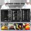 Insulated Food Pan Carrier, 82 Qt Hot Box For Catering, LLDPE Food Box Carrier W/ Double Buckles, Front Loading Food Warmer W/ Handles, Stackable End Loader For Restaurant, Canteen, Etc. Black