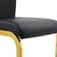 Ensemble de 6 chaises de salle à manger en faux cuir Rheese Modern avec base en métal et poignée supérieure-2108360531-2144945722-2132485983