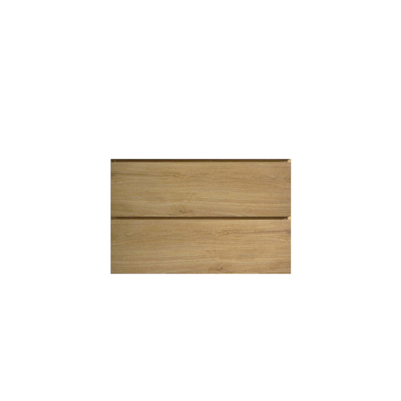 Armoire murale sans lavabo, couleur chêne naturel, avec deux tiroirs