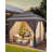 10x10 FT Outdoor Gazebo with Double Roof & Reinforcing Bars, Curtains & Netting for Patio