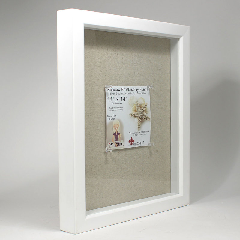 Ingulu Matte Shadow Box Picture Frame, White, 11" x 14"