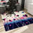 Heart Shaped Floral Print Area Rug, Modern Romantic Style, Machine Washable Non Slip, Indoor Home Decor for Living Room Bedroom Kids Balcony Apartment Cozy-1608758298