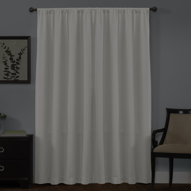 Kohan Curtain Single Panel, 50" W x 84" L, White