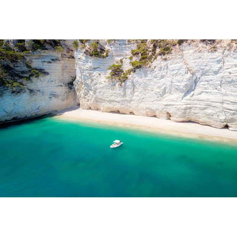 Small Boat In Natural Park Gargano by DpVUE.images - Wrapped Canvas Print, 30cm H x 46cm W