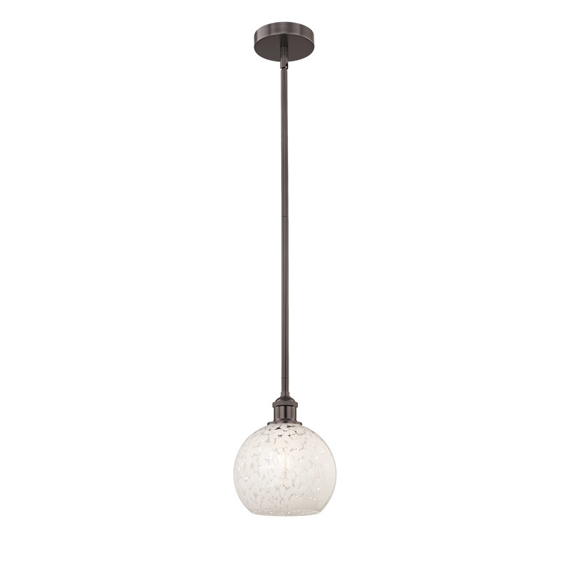 Luminaire suspendu 1 lumière Ivana, Bronze huilé, H 10 po x l 8 po x P 8 po