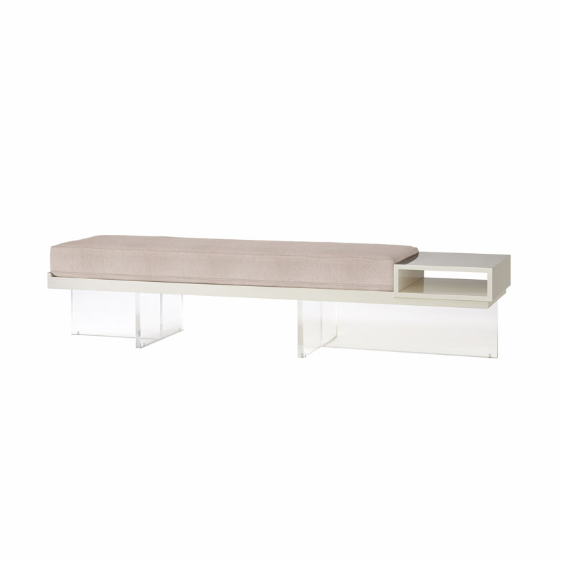 Banc de rangement Margot, Molleton vanille (tissu performance) 1351-92