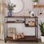 100cm Geometric Art Console Tables for Entryway, Skinny Entry Table with 4 Tier Storage Shelves, Easy to install-735279095