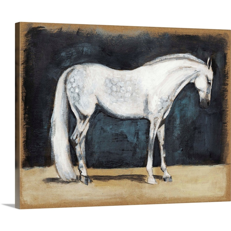 Équitation, art mural sur toile V, Toile tendue, H 36 po x l 45 po x P 1 po