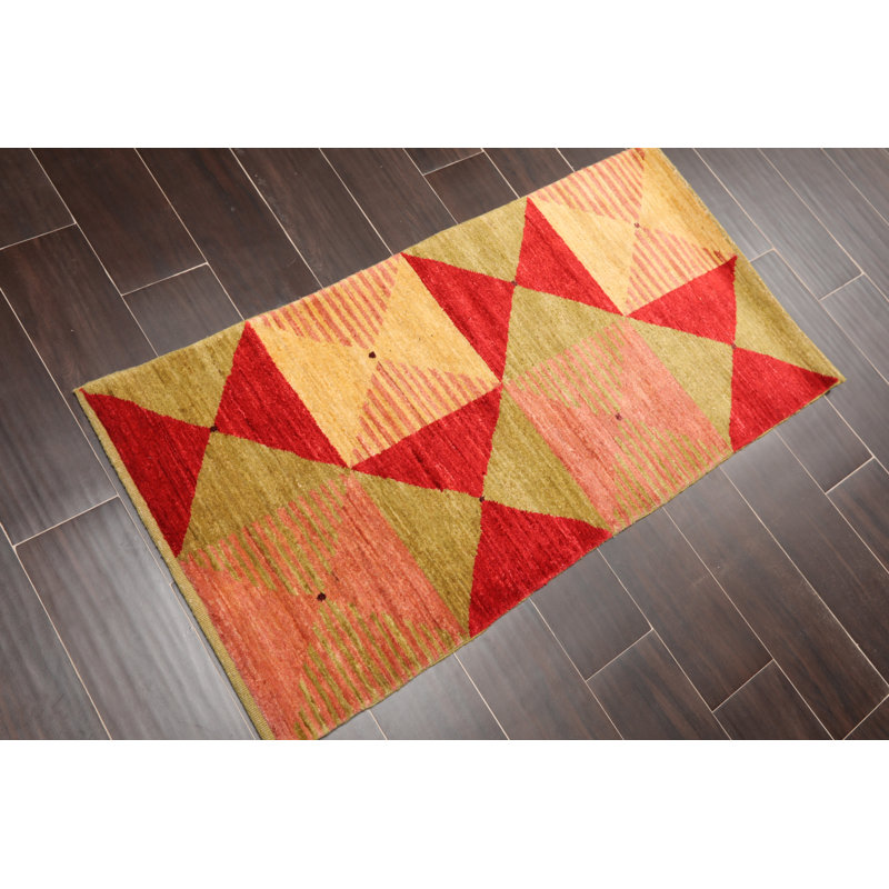 Annilyn One-of-a-Kind 2' X 4' Wool Area Rug in Gold