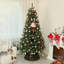 Arbre de Noël artificiel 7,5 pi, arbre de Noël avec 1346 branches, ouverture automatique, décoration des Fêtes avec base en acier pour bureau à domicile-118034125