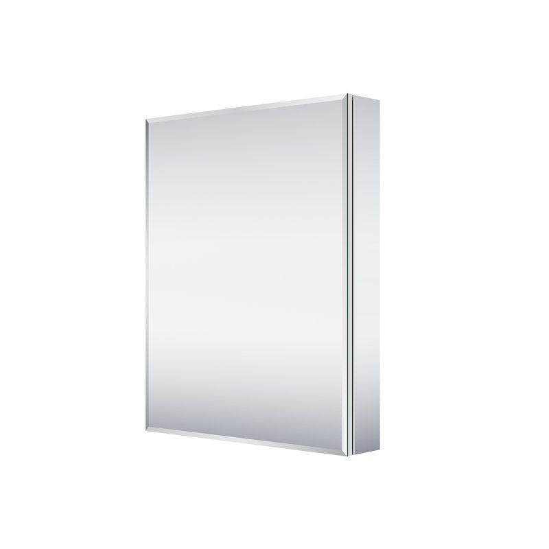 24''W x 30" H Recessed or Surface Mount Bathroom Mirror Beveled Medicine Cabinet  With Adjustable Glass Shelves, Right