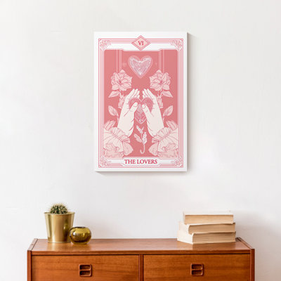 Art mural sur toile The Lovers Tarot