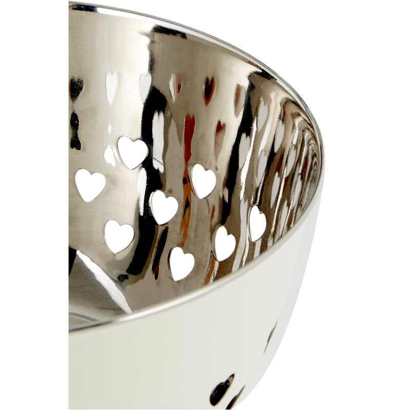 Symple Stuff Josephus Stainless Steel Serving Bowl, Ivory