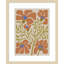 «The Creative Bunch Studio», plante d'intérieur abstraite orange sur fond brun clair encadrée sur papier par The Creative Bunch Studio-91291777-91291774