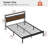 Antioch Bed Frame with LED Light and Charging Station, Metal Frame with Storage Headboard, Large Storage Space, No Spring Box Needed-87543191-109575521