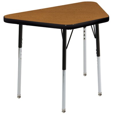 Trapezoid T-Mold Adjustable Height Activity Table with Standard Ball Legs -  Factory Direct Partners, 10064-OKBK