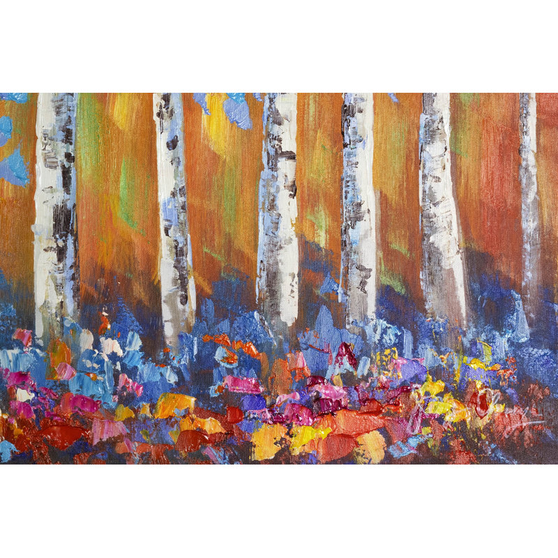 Hand -painted Changing of the Seasons Acrylic Painting