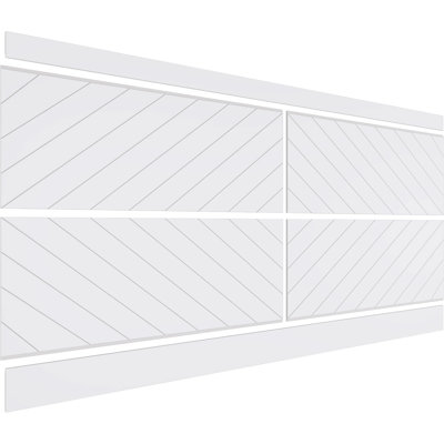 H 94.5'' W x 0.625'' D Plastic Wainscot Paneling Kit