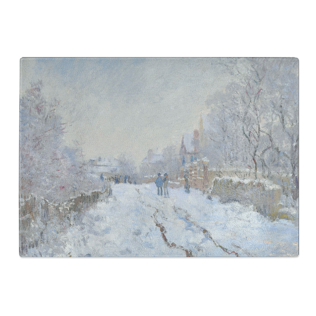 Snow at Argenteuil by Claude Monet Chopping Board