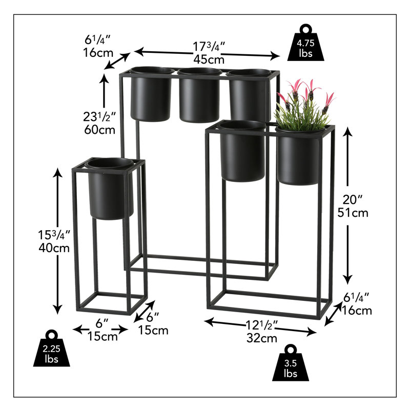 3 Piece Mid Century Modern Planters