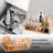 17 Piece Bartender Kit - Bar Tool Set Cocktail Shaker Set - With Rayon From Bamboo Stand