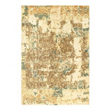 Abstract Area Rug in Green