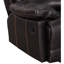 Fauteuil inclinable en cuir brun avec support lombaire et rembourrage en mousse, profondeur de 41 po x 41 po, rembourrage doux, largeur 41 po,