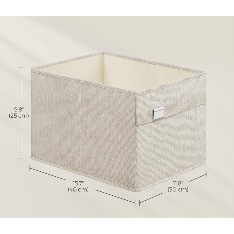 Bac de rangement en lin Latitude Run®, Blanc nuage