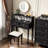 Makeup Vanity with Light mirror,2 drawers