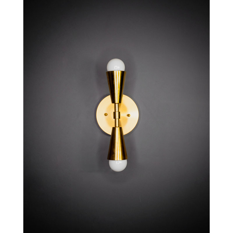 Caputo Armed Sconce, Raw Brass