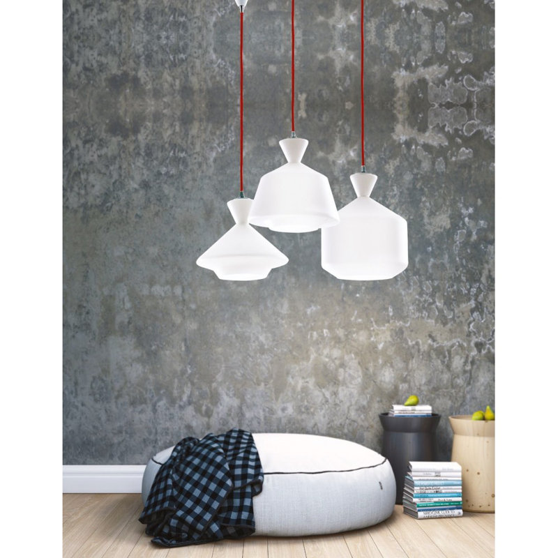 Druid 4 - Light White/Red Cluster Pendant