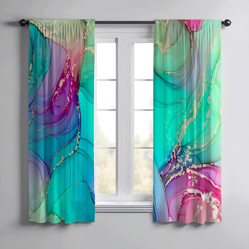 Paire de rideaux semi-transparents Elbia, L 56 po x L 78 po