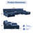 Tennielle 123.62" W 6-Seater U-Shaped Modular Sectional-1376574703