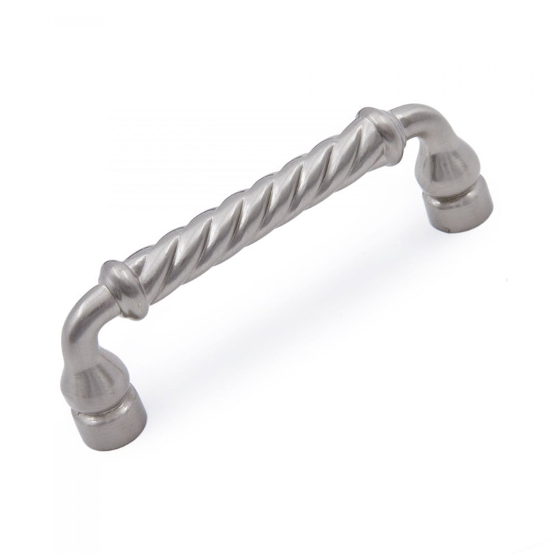Poignée barre 3 po Rope Twist CP to Series, Nickel satiné