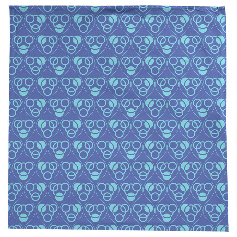 Nappe classiques des cercles et des vagues, Bleu / bleu sarcelle