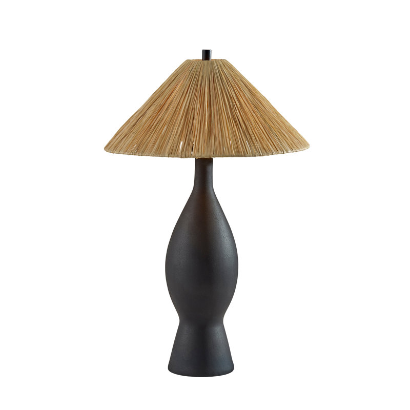 Maren Table Lamp, Black, Black