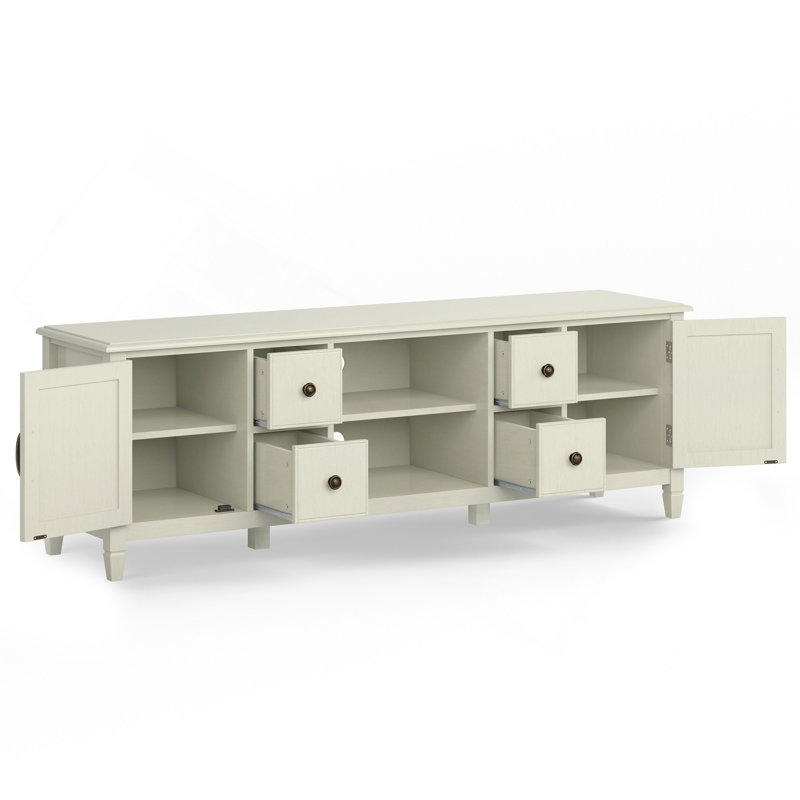 72" Wide TV Stand - Antique White