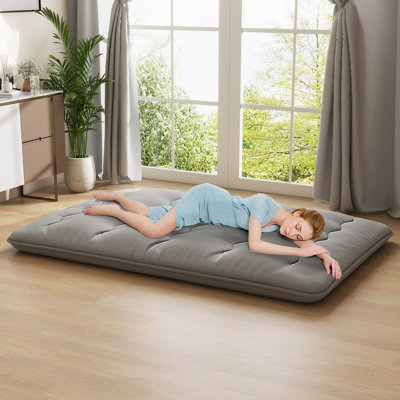 Futon Mattress Japanese Floor Sleeping Pad Washable Cover Carry Bag