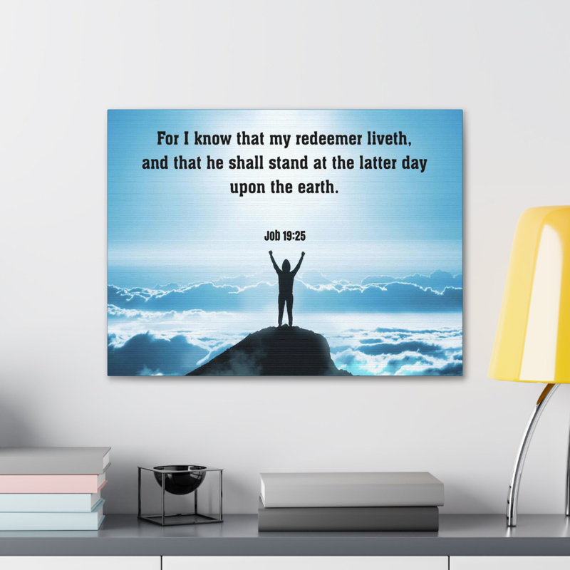For I Know Job 19:25, impression murale d'art chrétien