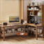 Bureaux en bois massif en L Burlywood-108600567-108600564