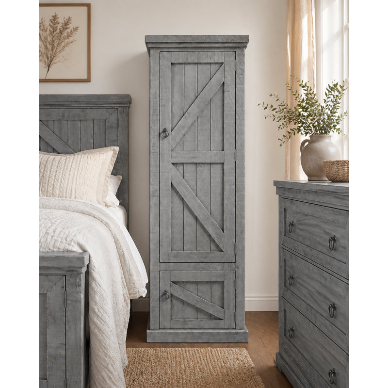 Armoire Kelley, Bleu pâle rustique