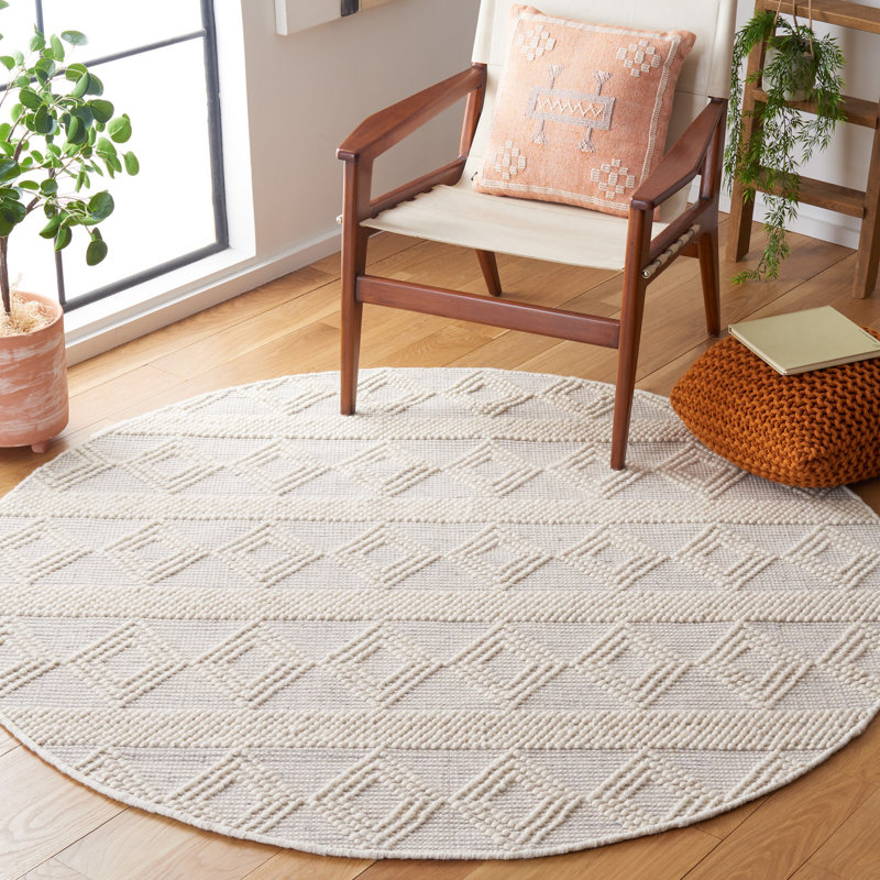 Tapis Natura 306 ivoire / beige Nat306A, Rond 6 pi